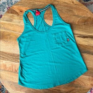 Nike Teal Racerback Tank Top with Red Accents